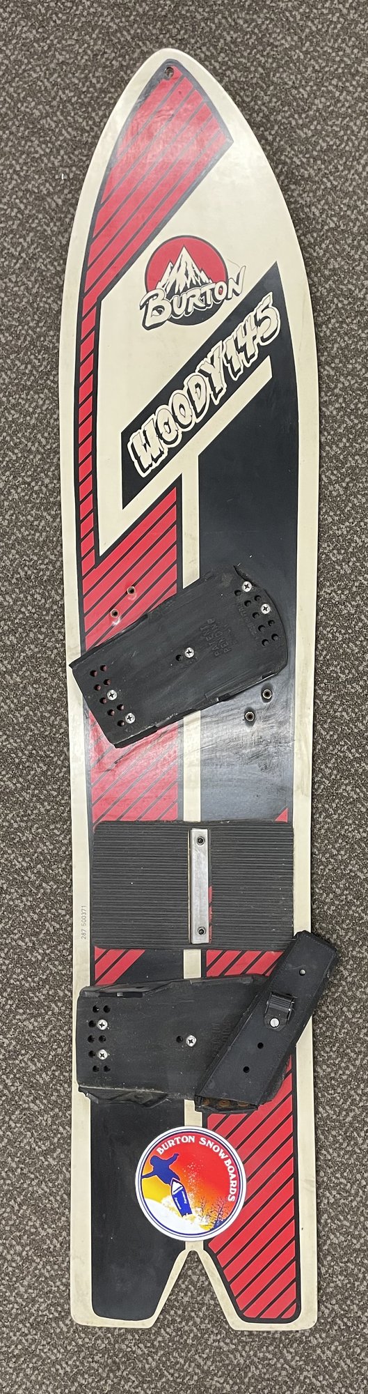 1987 BURTON Woody 145 Snowboard-All Original With Partial Bindings #23456 |  Auctionninja.com