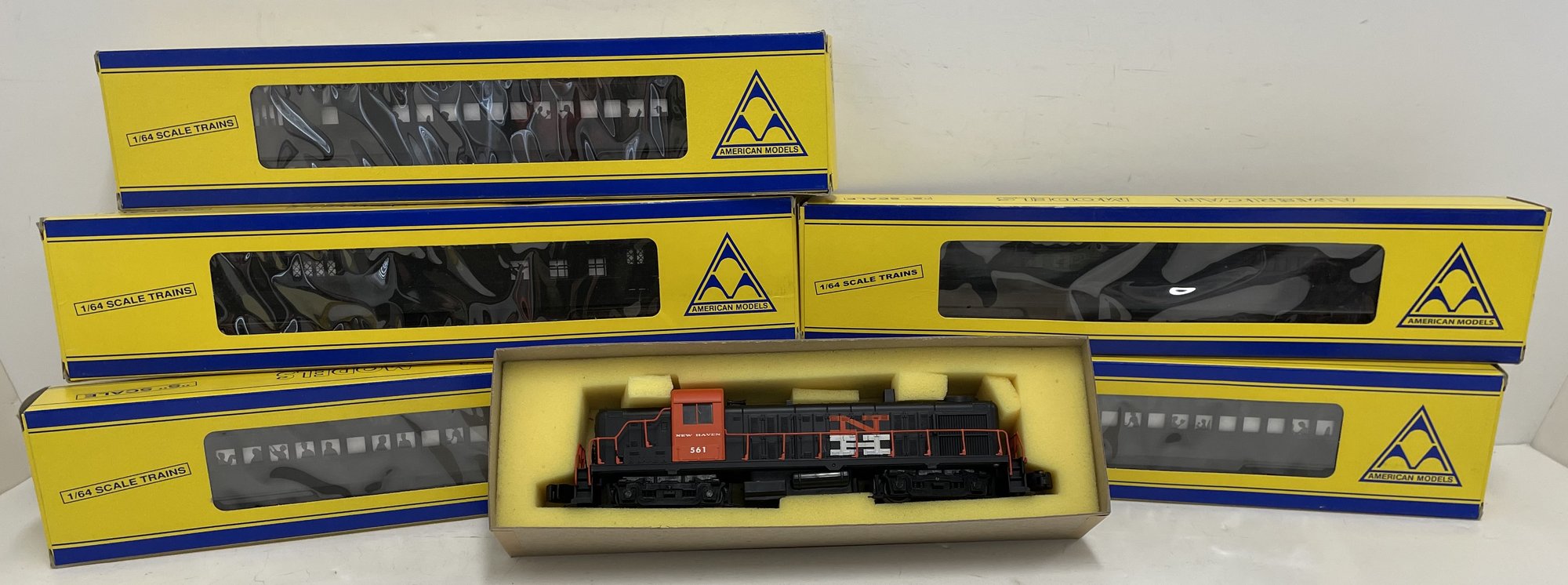 (6) AMERICAN MODELS S 1/64 Scale Trains/Original Boxes With Locomotive ...