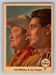 1959 Fleer #70 Ted Williams With Jim Thorpe Baseball Card