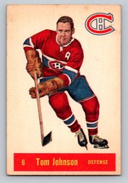 1957 PARKHURST Tom Johnson Hockey Card - EX