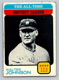 1973 TOPPS Walter Johnson Baseball Card - EX/MT