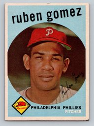 1959 TOPPS #535 Ruben Gomez Baseball Card - High Number Series - EX/MT