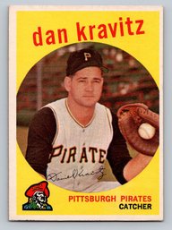 1959 TOPPS #536 Danny Kravitz Baseball Card - High Number Series - EX/MT