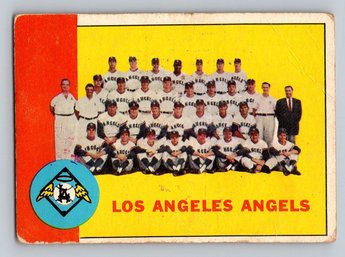 1963 TOPPS '62 Los Angeles Angels Baseball Team Card - Good