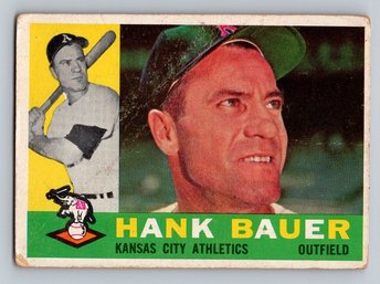 1960 TOPPS Hank Bauer Baseball Card - G/VG