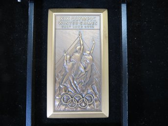 2002 Salt Lake City Winter Olympics Participation Medal In Case