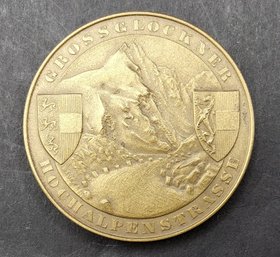 Vintage Glockner Road Austria Mountains Souvenir Picture Coin