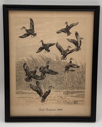 Ducks Unlimited, 1940 Etching By Lynn Bogue Hunt