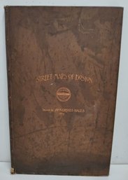 20 Inch Antique 1894 Street Maps Of Boston Drawn By John Groves Hales