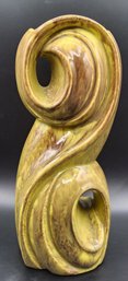 Vintage Gonder Pottery #862 Swirled 12.5 Inch  Vase