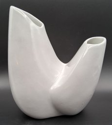 Vintage Frankona Pottery White Sand Mid Century Modern Vase