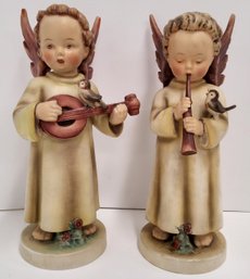 (2)  Vintage M.I. Hummel Goebel 'Festival Harmony' Angel TMK-3 Figurines - 10.75 Inches Tall