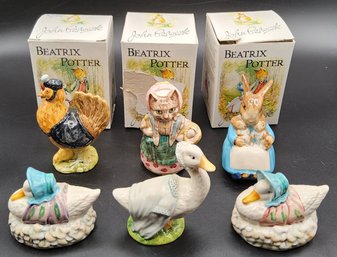 (6) Beatrix Potter John Beswick England Figurine Lot