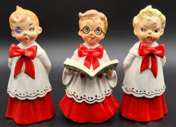 (3) Vintage Josef Originals Naughty Choir Boy Christmas Figurine Lot