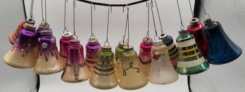 (16) Vintage Mercury Glass Bell Ornament Lot