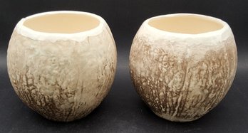 Pair Of Vintage Trader Vic's Coconut Tiki Cups