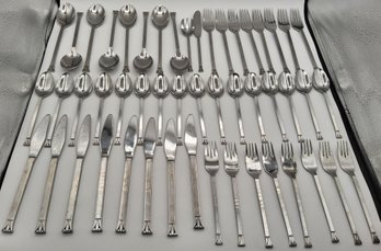 (50) Pieces Of Stanley Roberts/SR Stainless Steel Flatware In Royalty Pattern