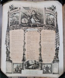 Civil War Military Register Company K, 1st New York Dragoons Lithograph Print 24' X 19'