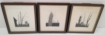 (3) Vintage Black & White Prints Signed By Artist Robert Kipniss