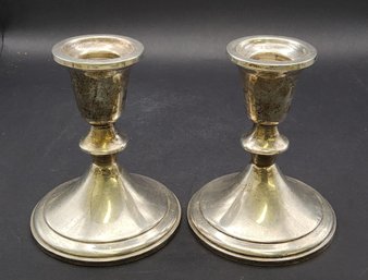 Vintage Towle Silversmiths Sterling Weighted Candlestick Holders