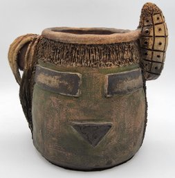 Delbridge Honanie Coochsiwukioma 2nd Mesa Hopi Artist Pottery Face Vessel