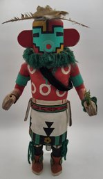 Native American Hopi Avachhoya Spotted Corn Kachina Doll - 16.5' Tall