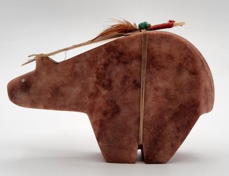 Ray Tody Native American Navajo Soapstone Carved Stone Bear Fetish