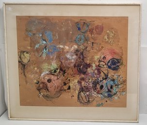 LARGE Signed Richard S. Williams Mixed Media Painting 'Sea Forms II'