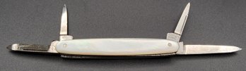 Vintage V. Cleff & Co Multi-Blade Mother-of-Pearl Pocket Knife
