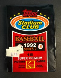 1992 Stadium Club Series 2 Sealed Unopened Baseball Card Pack