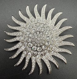 Camrose & Kross JBK Jackie Kennedy Crystal Atomic Starburst Sunburst Pin Brooch