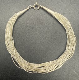 Sterling Silver .925 Liquid Multi Strand 7 Inch Bracelet - .22 TOZ