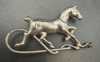 Sterling Silver .925 Equestrian Horse Pin Brooch - .14 TOZ
