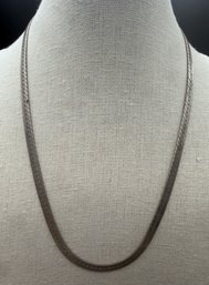 Sterling Silver .925 Flat Herringbone 18 Inch Chain Necklace - .43 TOZ