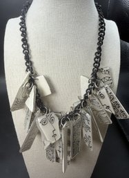 1991 TDM Studio Pop Art Ooak Artist Karen McCreary Acrylic Cartoon Necklace