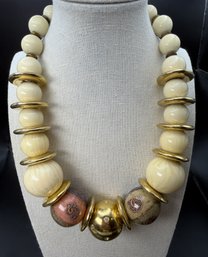 Les Bernard Couture Oversized Bead Choker Necklace