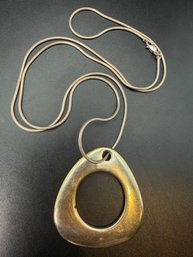 Sterling Silver .925 Clara Designed 30 Inch Modernist Pendant Necklace - .81 TOZ
