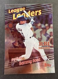 1999 Topps Sammy Sosa League Leaders Baseball Card - Mint