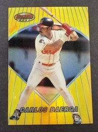 1996 Bowman's Best Carlos Baerga Baseball Card - Mint - Refractor Version