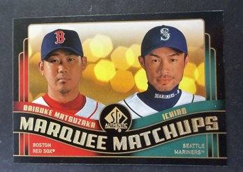 2008 SP Authentic Daisuke Matsuzaka And Ichiro Suzuki Insert Baseball Card - Mint