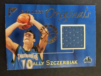 2000 Topps Gallery Originals Wally Szczerbiak Jersey Relic Insert Basketball Card - Near Mint