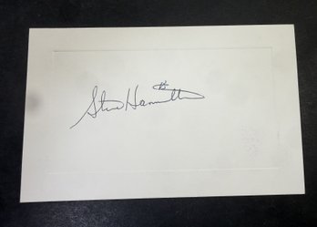 Steve Hamilton Signed Autographed Baseball Index Card