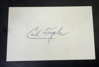 Cal Taylor Signed Autographed Baseball Index Card