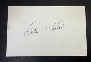 Pete Ward Signed Autographed Baseball Index Card