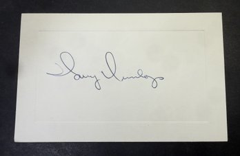Harry Dunlop Signed Autographed Baseball Index Card