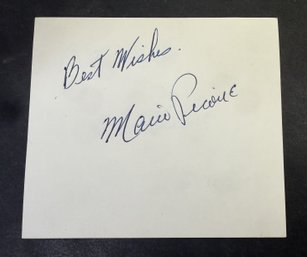 Mario Picone Signed Autographed Baseball Index Card