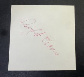 Dwight Evans Signed Autographed Baseball Index Card