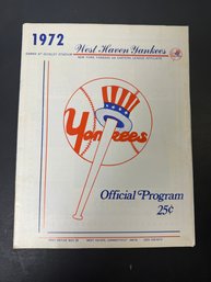 1973 West Haven Yankees Vs Trois River Minor League Program - Ken Griffey