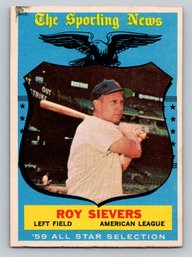 1959 TOPPS #566 Roy Sievers Baseball Card - High Number Series - VG