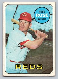 1969 TOPPS Pete Rose Baseball Card - EX